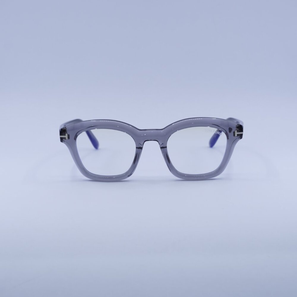 Tom Ford FT5961-B 020 Eyeglasses Grey 49mm Square Frame, Blue Light Block Lenses - Picture 6 of 9